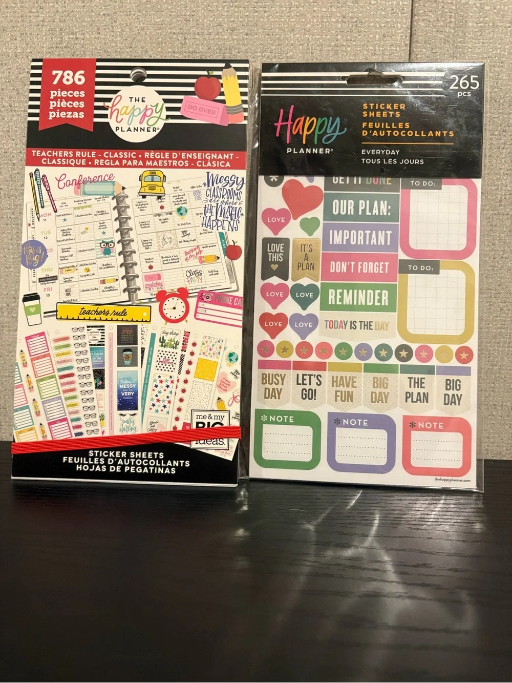 The Happy Planner Sticker Sheets - Multicolor Red Pink Green Blue Yellow